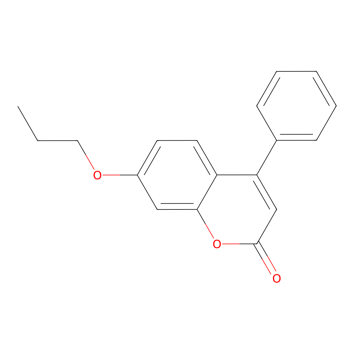 4-phenyl-7-propoxy-2H-chromen-2-one molecular structure, CAS 307547-11-1