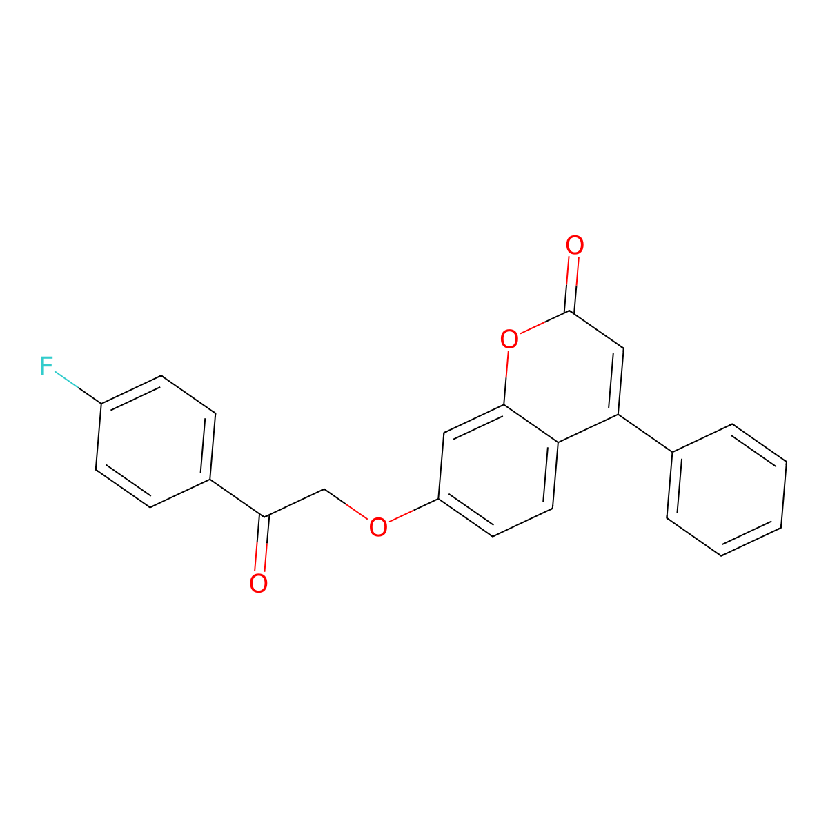 7-[2-(4-fluorophenyl)-2-oxoethoxy]-4-phenyl-2H-chromen-2-one molecular structure, CAS 307547-15-5
