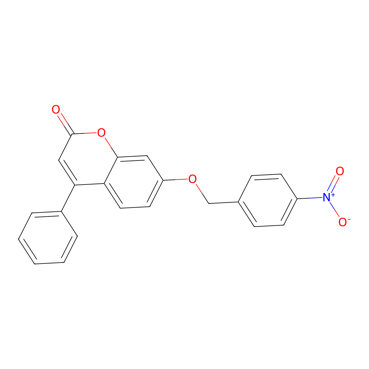 7-({4-nitrobenzyl}oxy)-4-phenyl-2H-chromen-2-one molecular structure, CAS 307547-24-6
