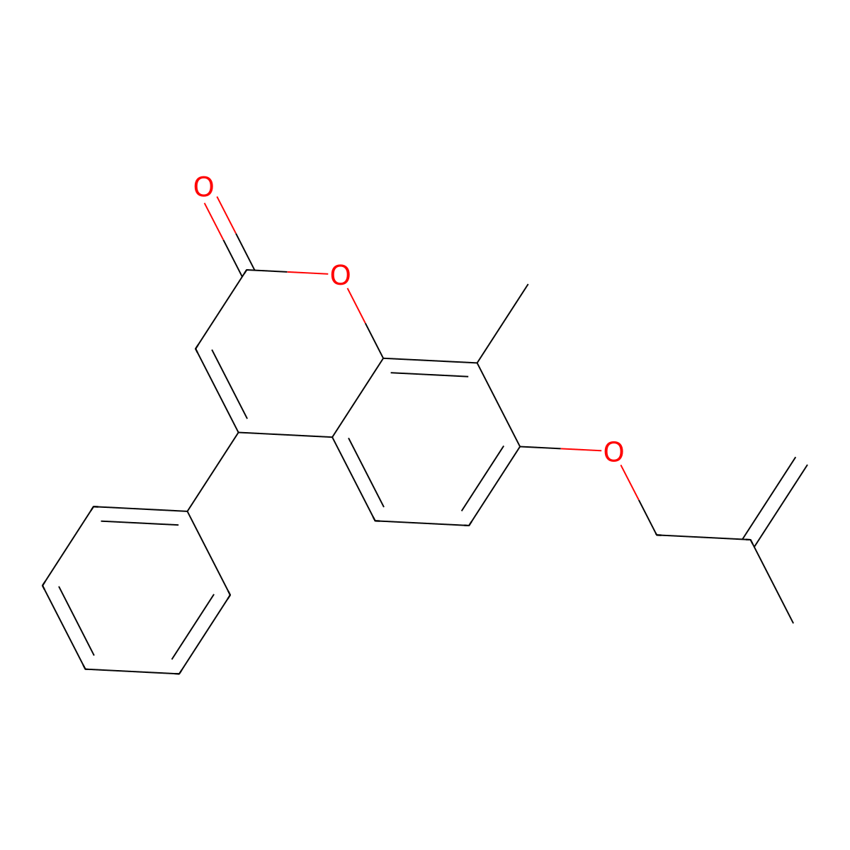 8-methyl-7-[(2-methylprop-2-en-1-yl)oxy]-4-phenyl-2H-chromen-2-one molecular structure, CAS 307547-29-1