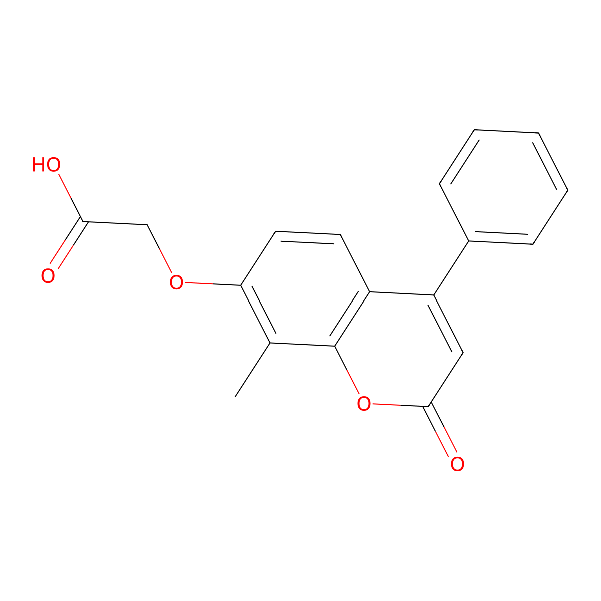 [(8-methyl-2-oxo-4-phenyl-2H-chromen-7-yl)oxy]acetic acid molecular structure, CAS 307547-34-8