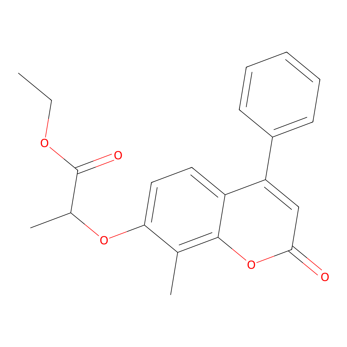 ethyl 2-[(8-methyl-2-oxo-4-phenyl-2H-chromen-7-yl)oxy]propanoate molecular structure, CAS 307547-36-0