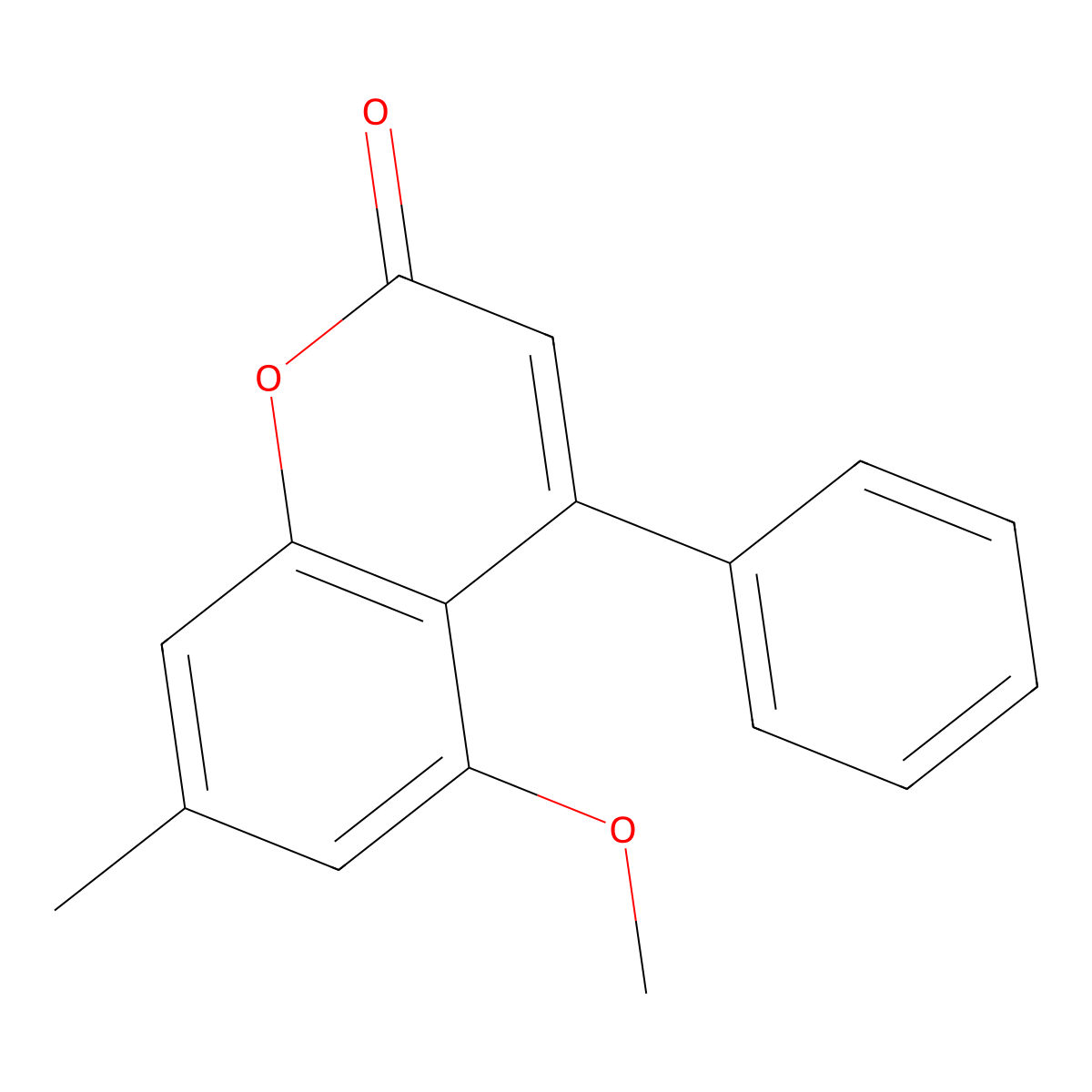 5-methoxy-7-methyl-4-phenyl-2H-chromen-2-one molecular structure, CAS 307548-09-0