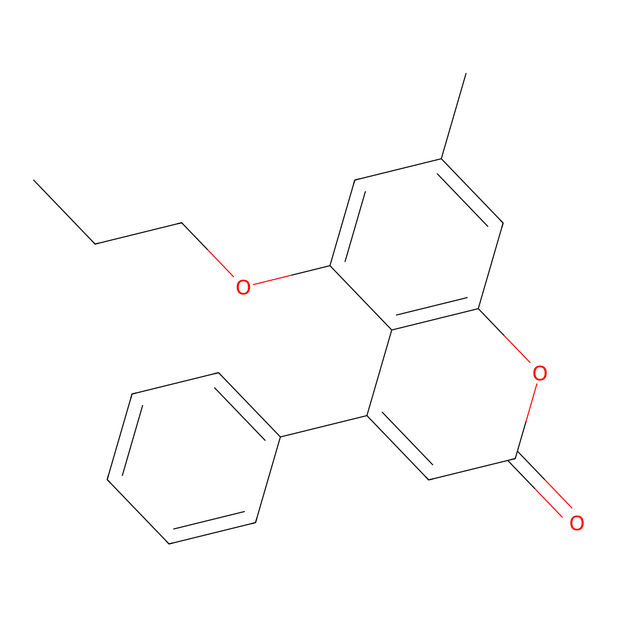 7-Methyl-4-phenyl-5-propoxychromen-2-one molecular structure, CAS 307548-11-4