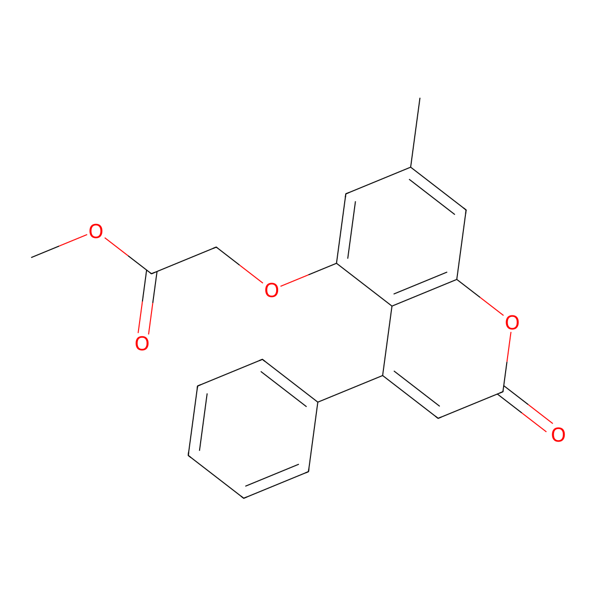 methyl [(7-methyl-2-oxo-4-phenyl-2H-chromen-5-yl)oxy]acetate molecular structure, CAS 307548-13-6