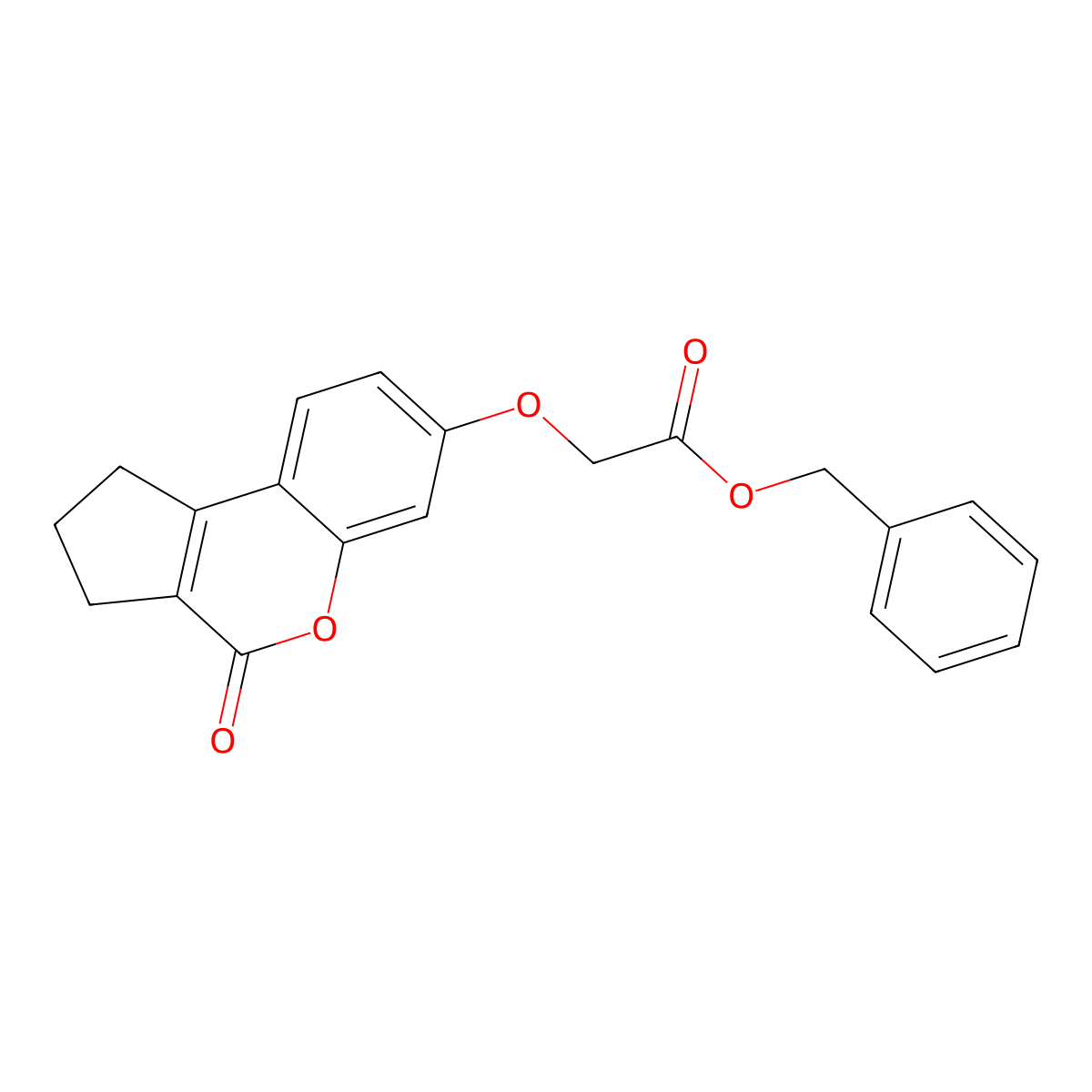 Benzyl [(4-oxo-1,2,3,4-tetrahydrocyclopenta[c]chromen-7-yl)oxy]acetate molecular structure, CAS 307548-72-7