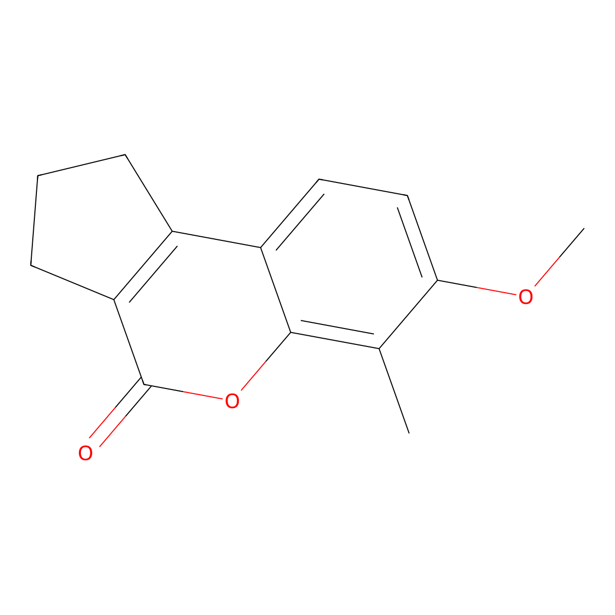 7-methoxy-6-methyl-2,3-dihydro-1H-cyclopenta[c]chromen-4-one molecular structure, CAS 307548-79-4