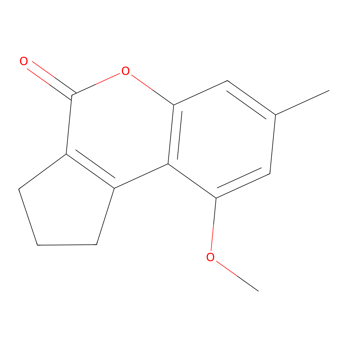 9-methoxy-7-methyl-2,3-dihydrocyclopenta[c]chromen-4(1H)-one molecular structure, CAS 307549-21-9