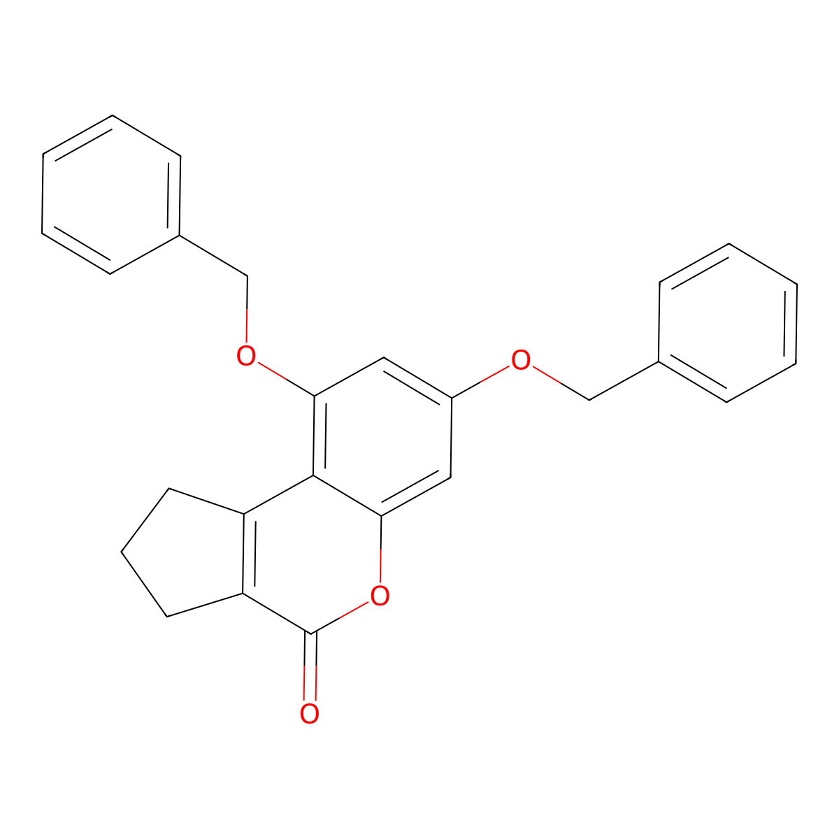 7,9-bis(benzyloxy)-2,3-dihydrocyclopenta[c]chromen-4(1H)-one molecular structure, CAS 307549-28-6