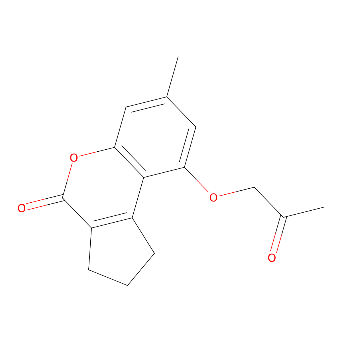 7-Methyl-9-(2-oxopropoxy)-2,3-dihydrocyclopenta[C]chromen-4(1H)-one molecular structure, CAS 307549-57-1