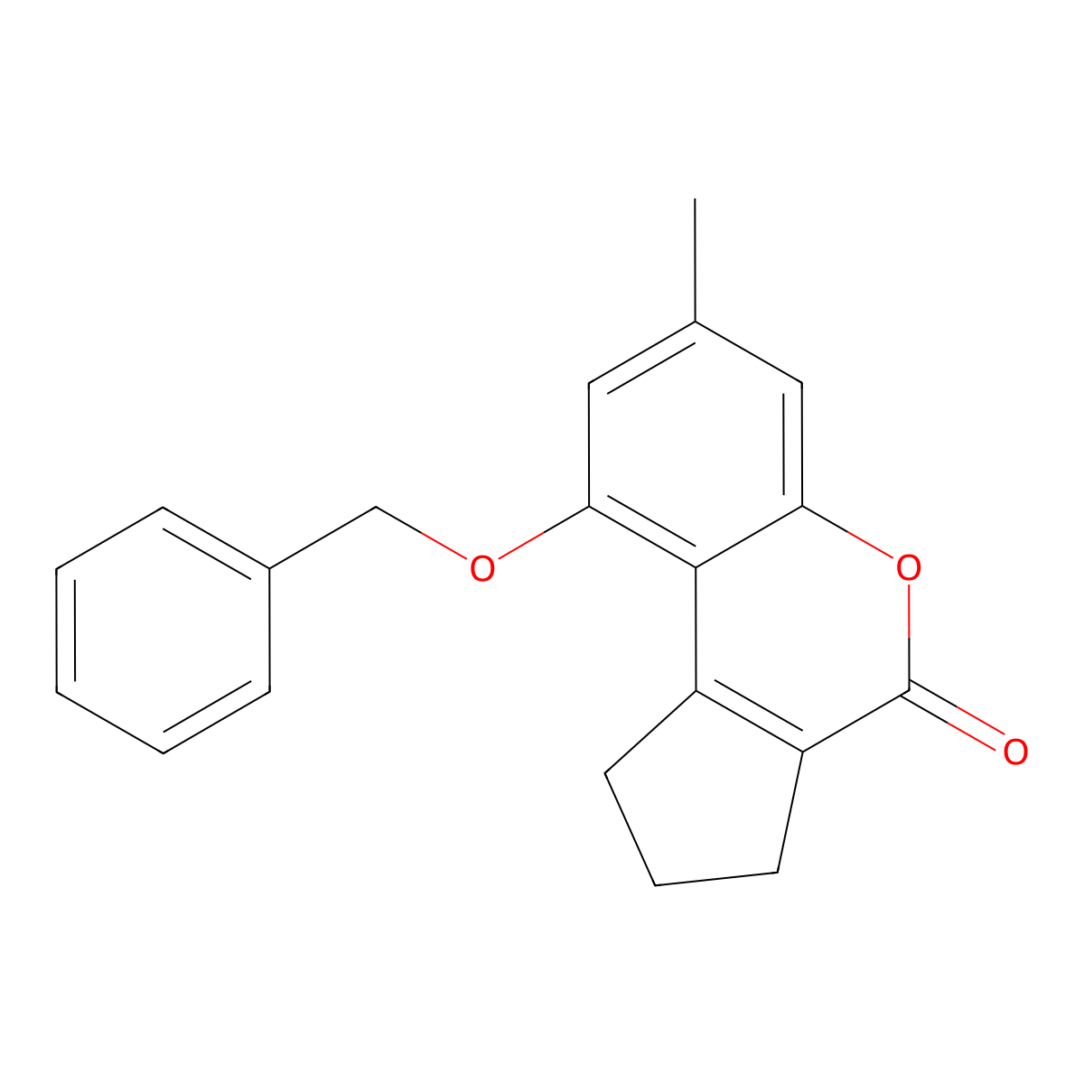 9-(benzyloxy)-7-methyl-2,3-dihydrocyclopenta[c]chromen-4(1H)-one molecular structure, CAS 307549-60-6