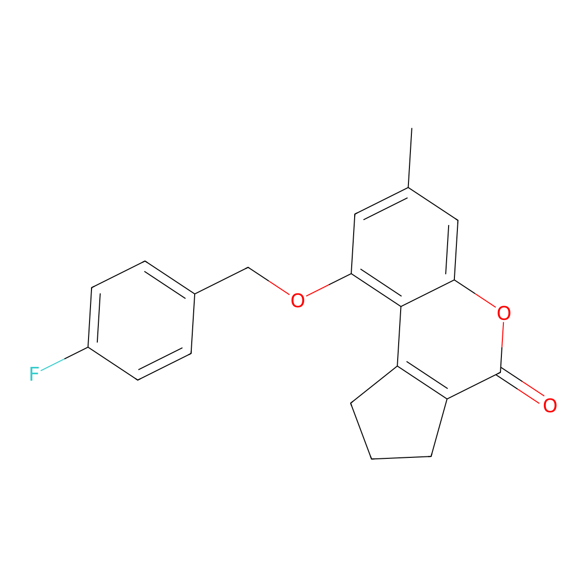 9-[(4-fluorophenyl)methoxy]-7-methyl-2,3-dihydro-1H-cyclopenta[c]chromen-4-one molecular structure, CAS 307549-63-9