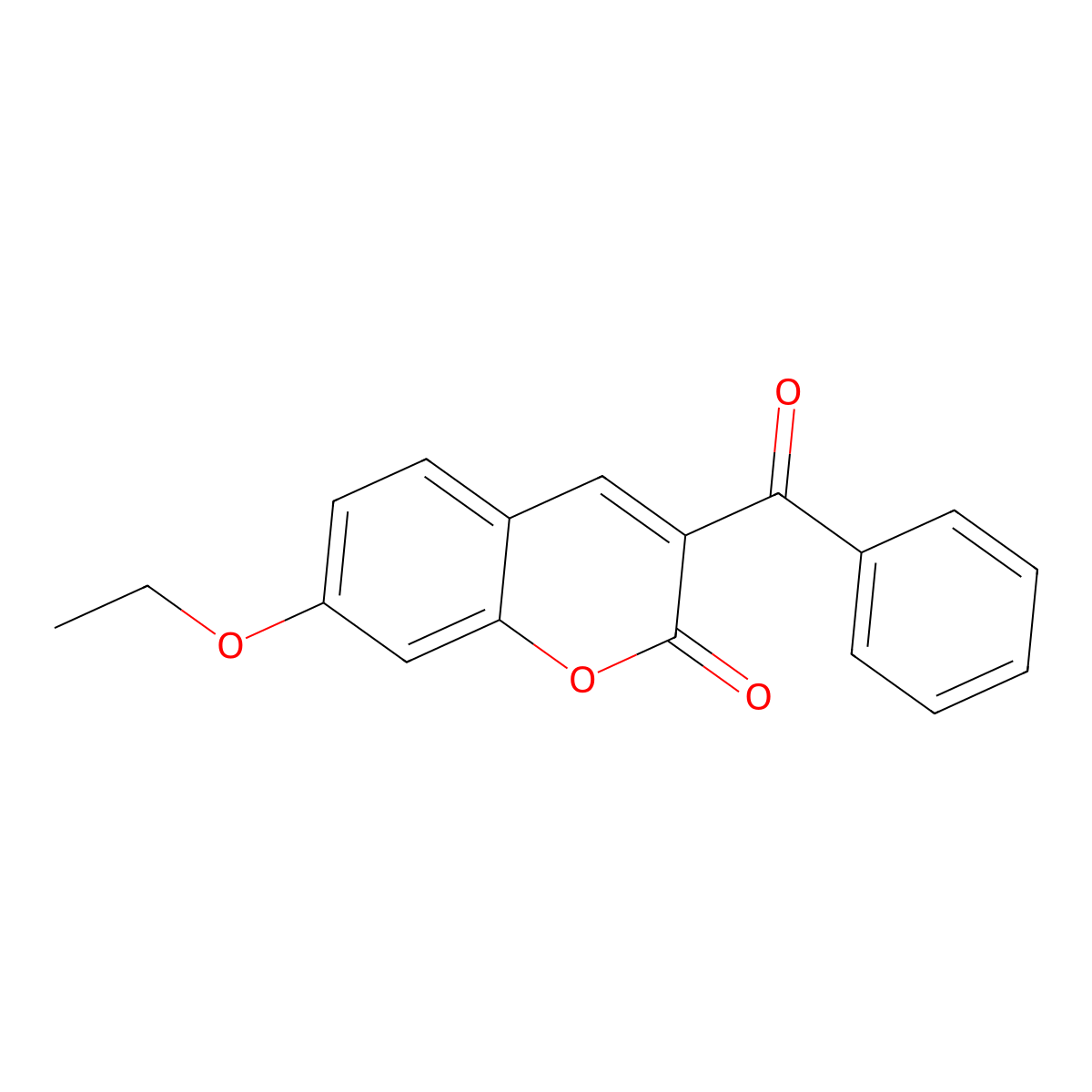 3-benzoyl-7-ethoxy-2H-chromen-2-one molecular structure, CAS 307549-71-9