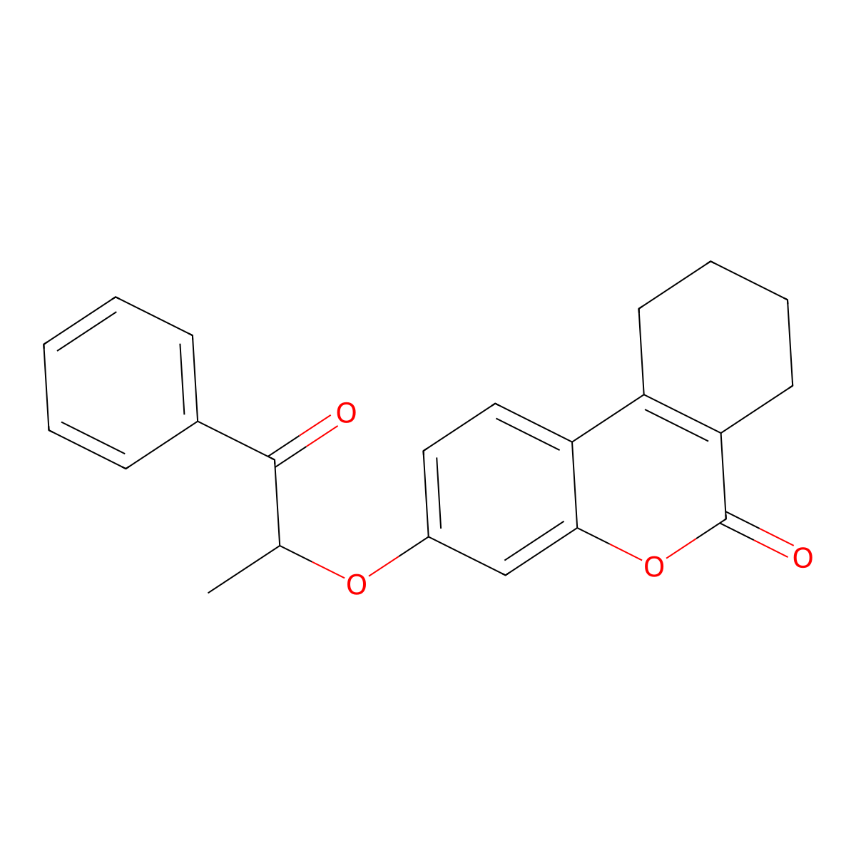 3-(1-methyl-2-oxo-2-phenylethoxy)-7,8,9,10-tetrahydro-6H-benzo[c]chromen-6-one molecular structure, CAS 307549-78-6