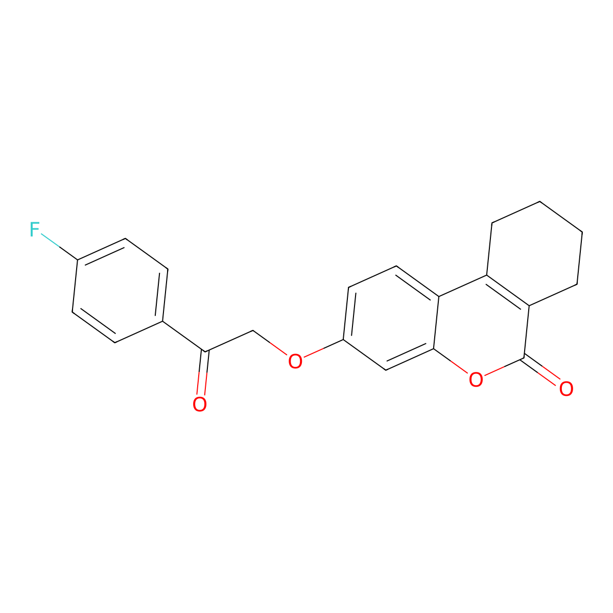 3-[2-(4-Fluorophenyl)-2-oxoethoxy]-7,8,9,10-tetrahydrobenzo[c]chromen-6-one molecular structure, CAS 307549-79-7