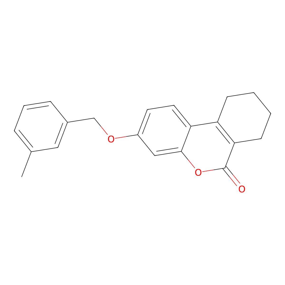 3-[(3-methylbenzyl)oxy]-7,8,9,10-tetrahydro-6H-benzo[c]chromen-6-one molecular structure, CAS 307549-81-1