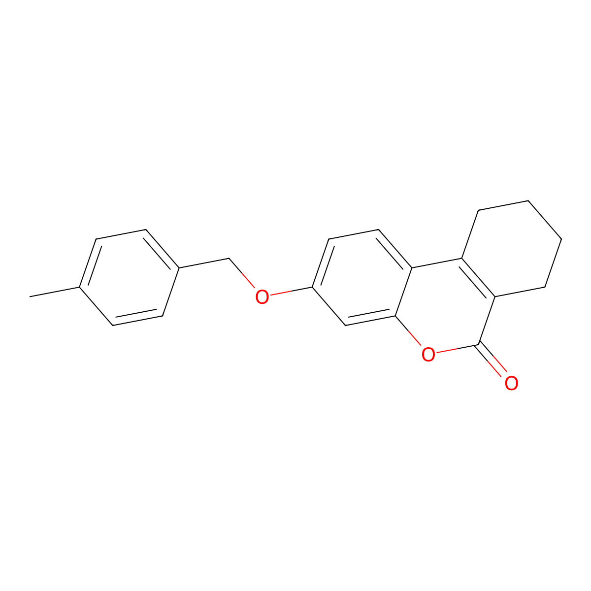 3-((4-methylbenzyl)oxy)-7,8,9,10-tetrahydro-6H-benzo[c]chromen-6-one molecular structure, CAS 307549-82-2