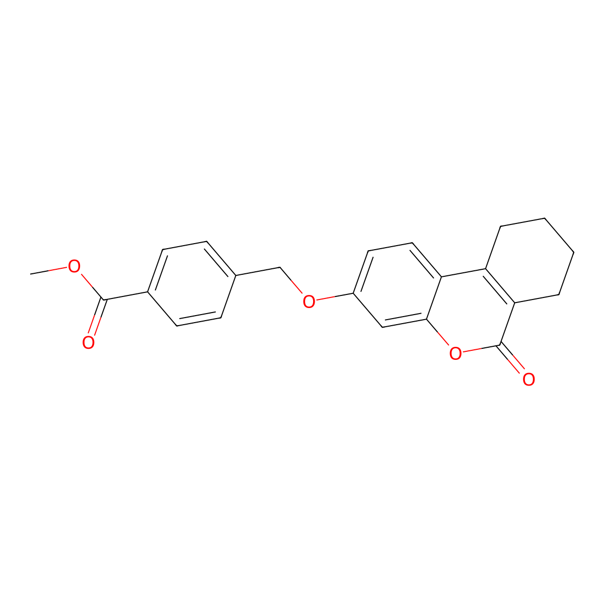 methyl 4-{[(6-oxo-7,8,9,10-tetrahydro-6H-benzo[c]chromen-3-yl)oxy]methyl}benzoate molecular structure, CAS 307549-87-7