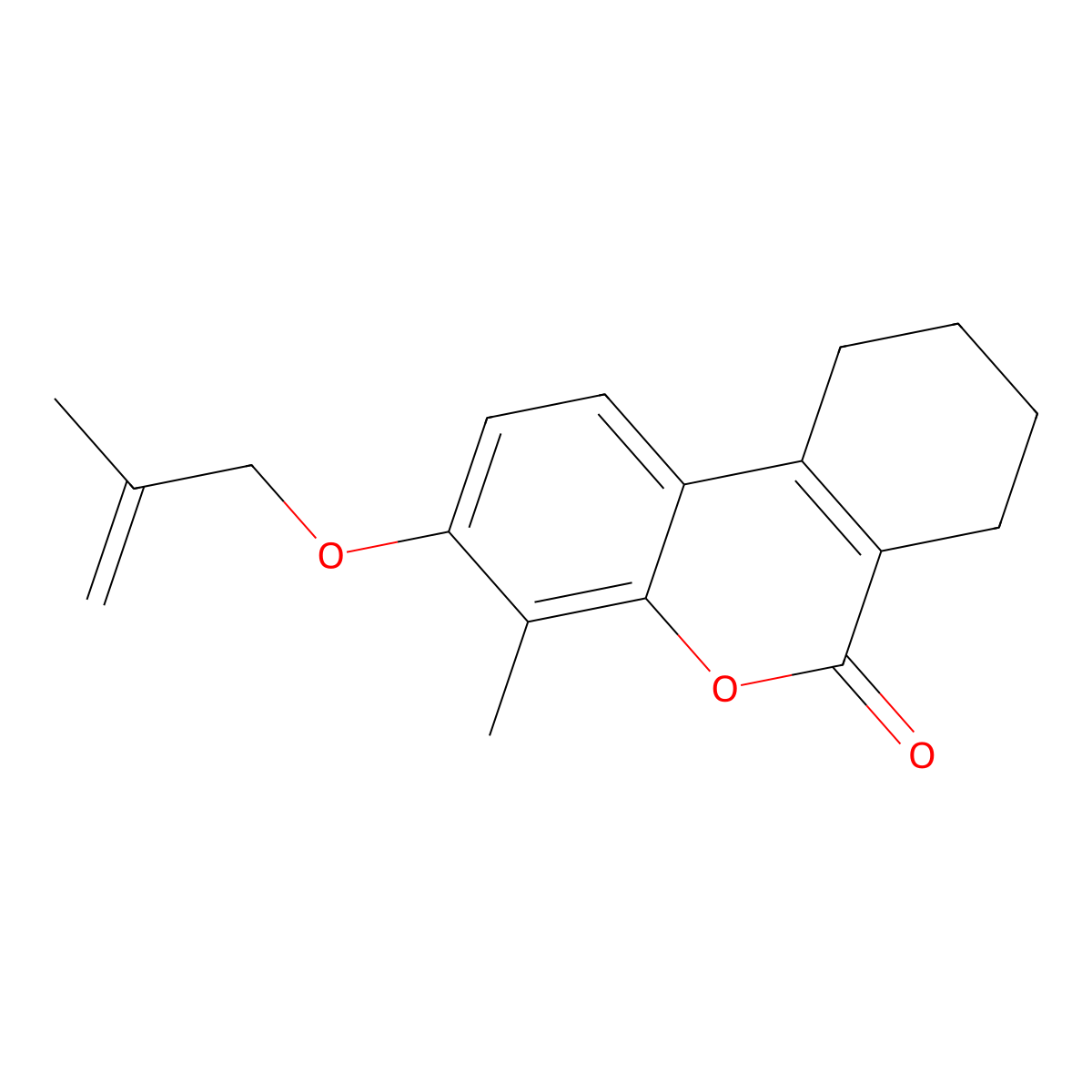 4-methyl-3-[(2-methylprop-2-enyl)oxy]-7,8,9,10-tetrahydro-6H-benzo[c]chromen-6-one molecular structure, CAS 307549-93-5