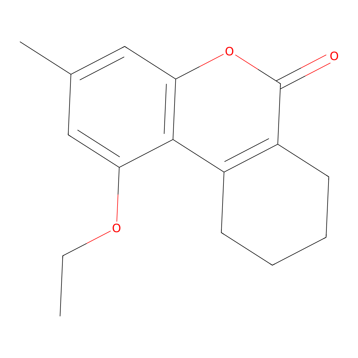 1-ethoxy-3-methyl-7,8,9,10-tetrahydro-6H-benzo[c]chromen-6-one molecular structure, CAS 307550-41-0