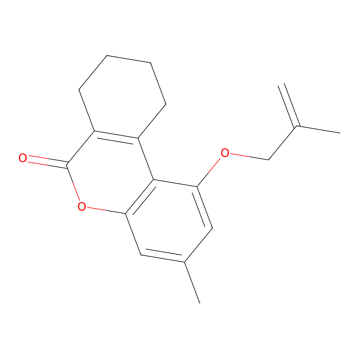 3-methyl-1-[(2-methylallyl)oxy]-7,8,9,10-tetrahydro-6H-benzo[c]chromen-6-one molecular structure, CAS 307550-44-3