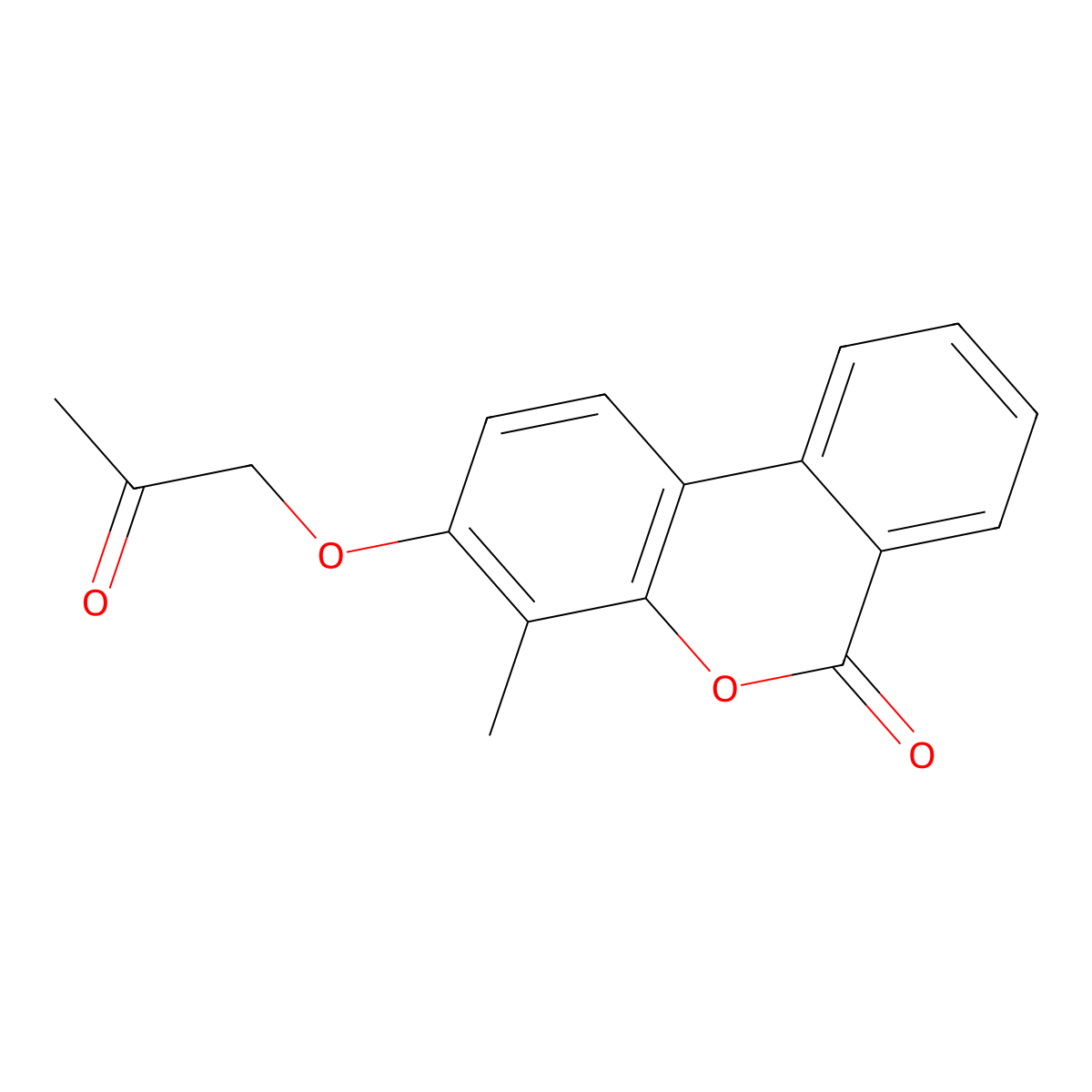 4-Methyl-3-(2-oxopropoxy)-6H-benzo[c]chromen-6-one molecular structure, CAS 307551-49-1