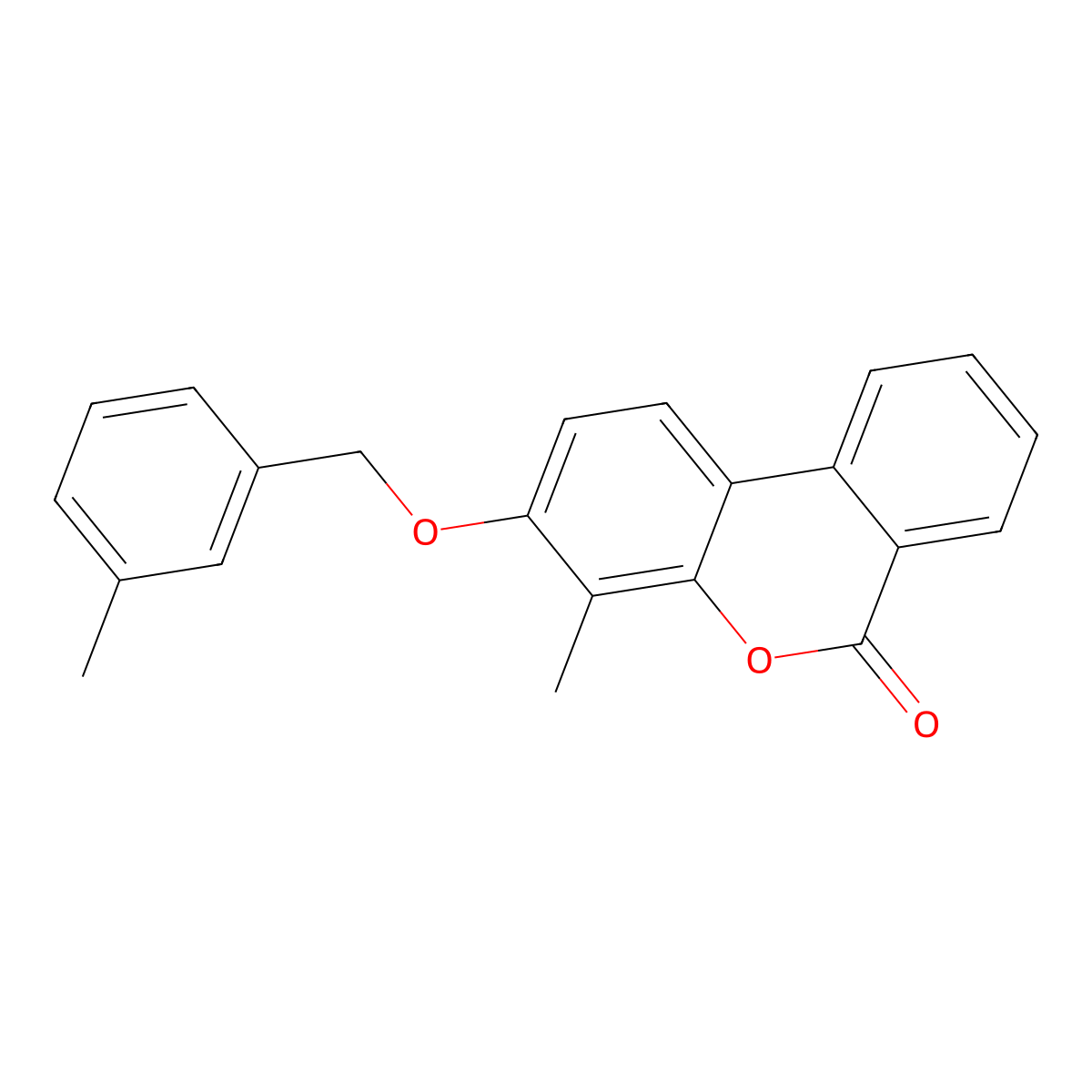 4-Methyl-3-(m-tolylmethoxy)benzo[c]chromen-6-one molecular structure, CAS 307551-50-4