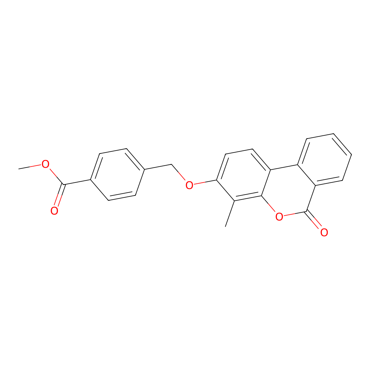 methyl 4-{[(4-methyl-6-oxo-6H-benzo[c]chromen-3-yl)oxy]methyl}benzoate molecular structure, CAS 307551-62-8