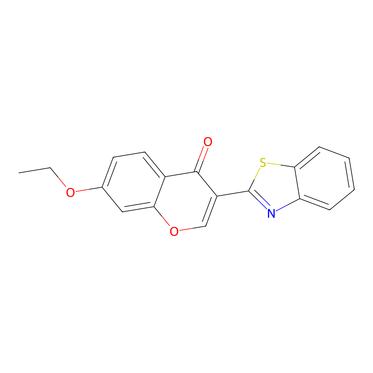 3-(1,3-benzothiazol-2-yl)-7-ethoxy-4H-chromen-4-one molecular structure, CAS 307551-65-1