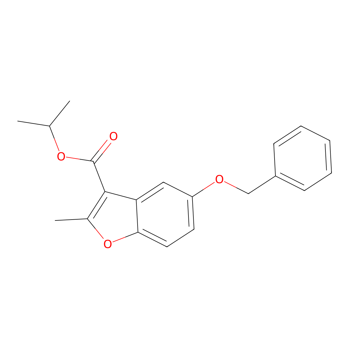 Propan-2-yl 5-(benzyloxy)-2-methyl-1-benzofuran-3-carboxylate molecular structure, CAS 307551-74-2
