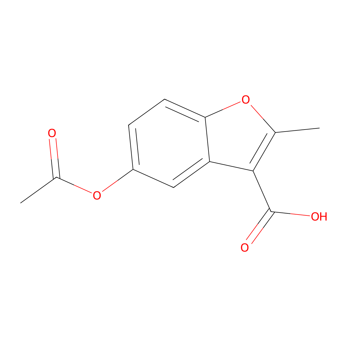 5-(Acetyloxy)-2-methyl-1-benzofuran-3-carboxylic acid molecular structure, CAS 307552-57-4