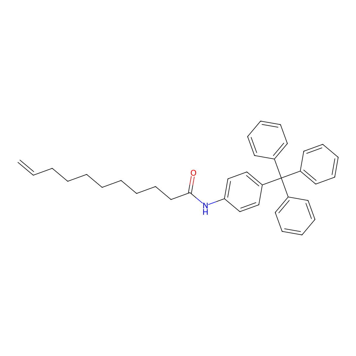 Undec-10-enoic acid (4-trityl-phenyl)-amide molecular structure, CAS 307553-31-7