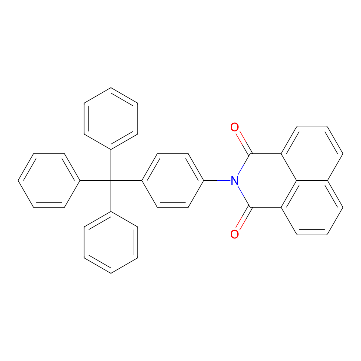 1H-Benz[de]isoquinoline-1,3(2H)-dione, 2-[4-(triphenylmethyl)phenyl]- molecular structure, CAS 307553-50-0