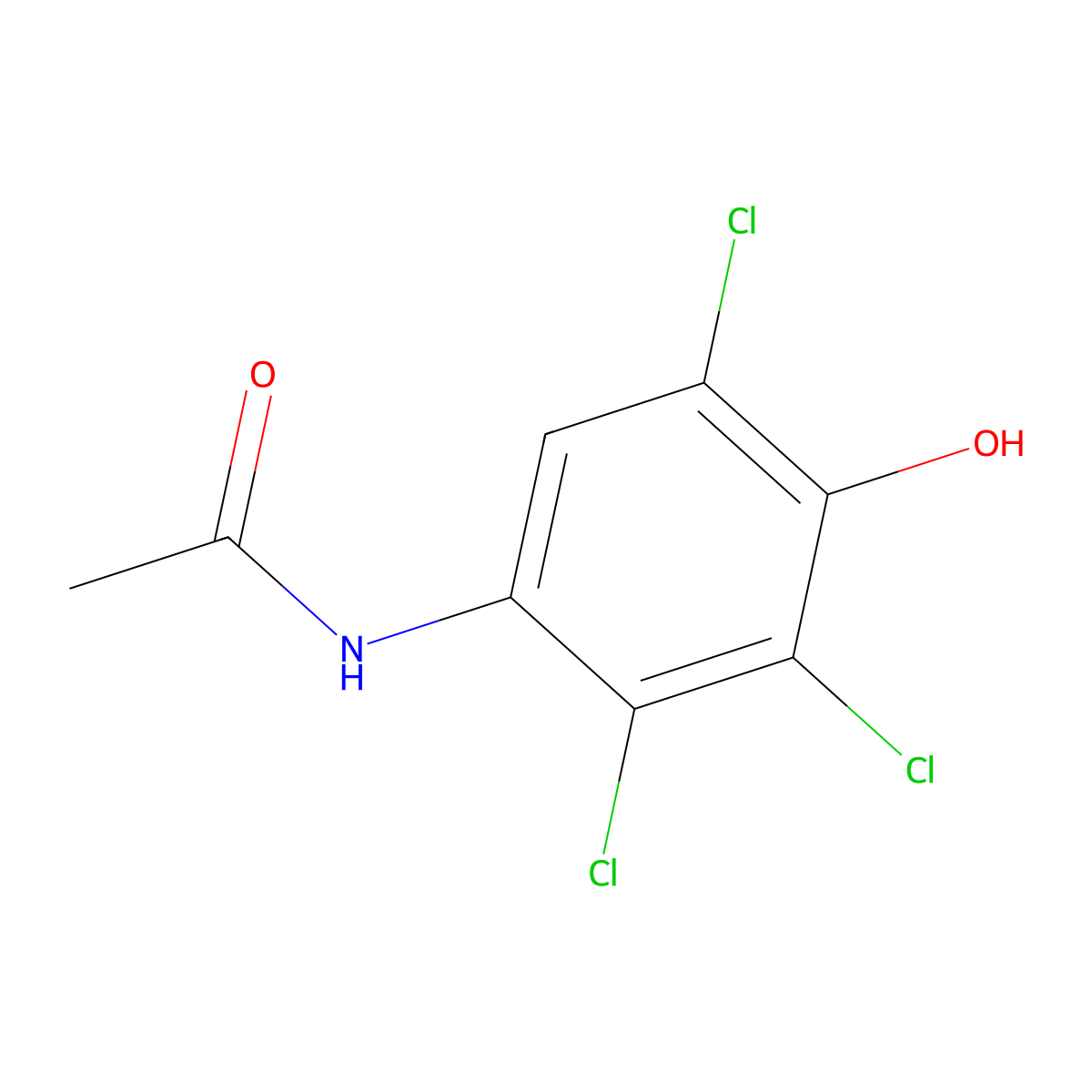 N-(2,3,5-trichloro-4-hydroxyphenyl)acetamide molecular structure, CAS 307553-56-6