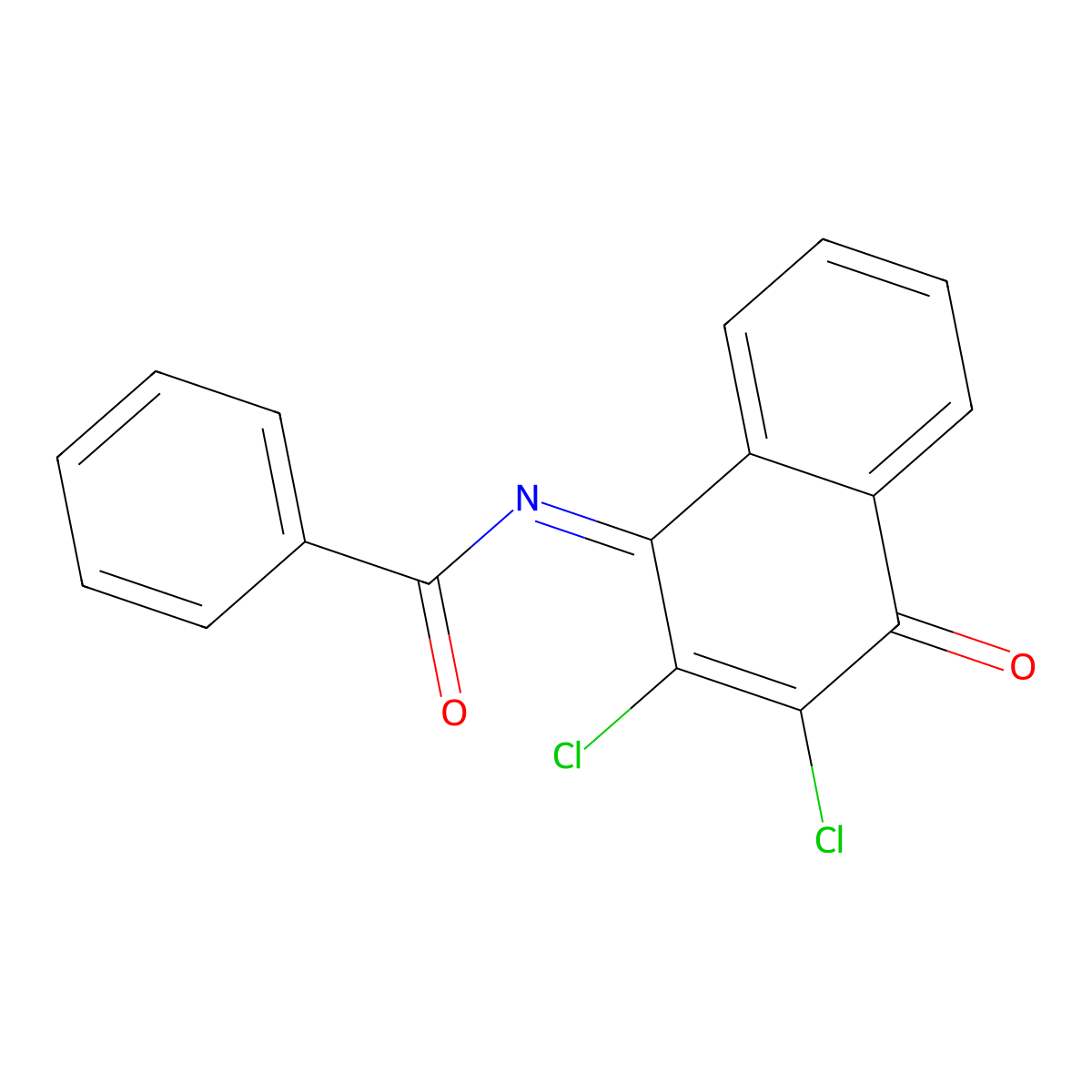 Benzamide, N-(1,4-dihydro-2,3-dichloro-4-oxo-1-naphthylidene)- molecular structure, CAS 307553-57-7
