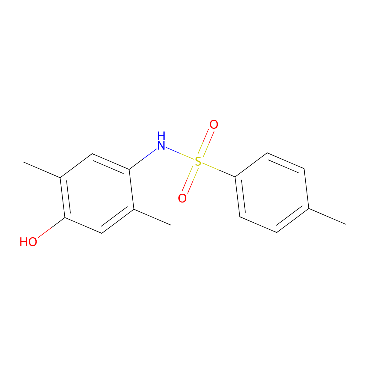 N-(4-hydroxy-2,5-dimethylphenyl)-4-methylbenzenesulfonamide molecular structure, CAS 307553-89-5