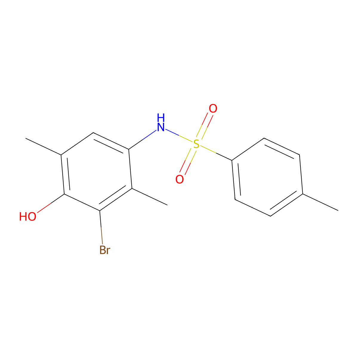 N-(3-bromo-4-hydroxy-2,5-dimethylphenyl)-4-methylbenzenesulfonamide molecular structure, CAS 307553-97-5