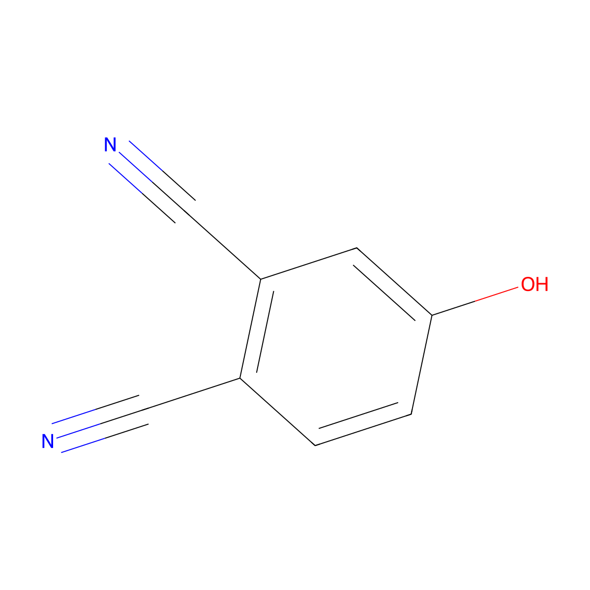 4-Hydroxybenzene-1,2-dicarbonitrile molecular structure, CAS 30757-50-7
