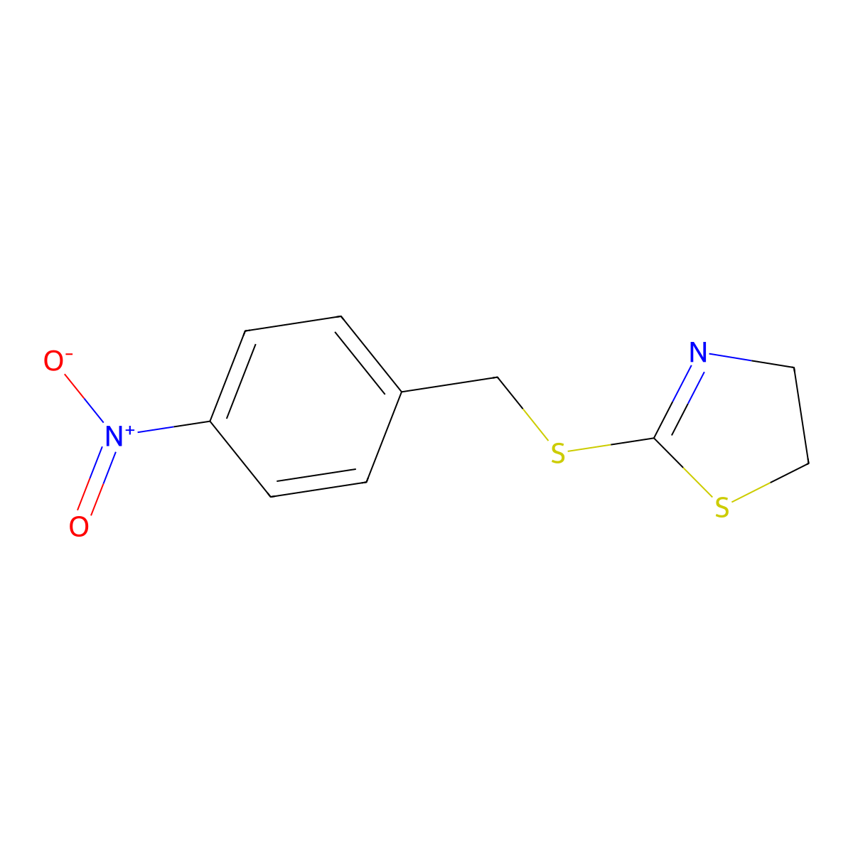 2-(4-Nitro-benzylsulfanyl)-4,5-dihydro-thiazole molecular structure, CAS 30757-67-6