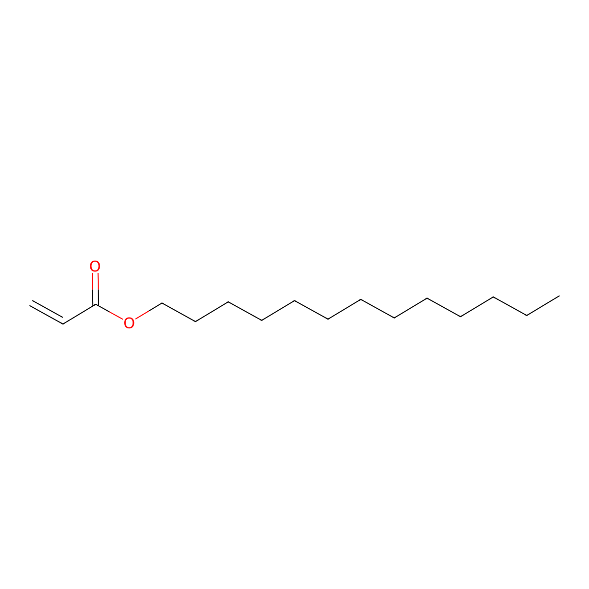 Tridecyl acrylate molecular structure, CAS 3076-04-8