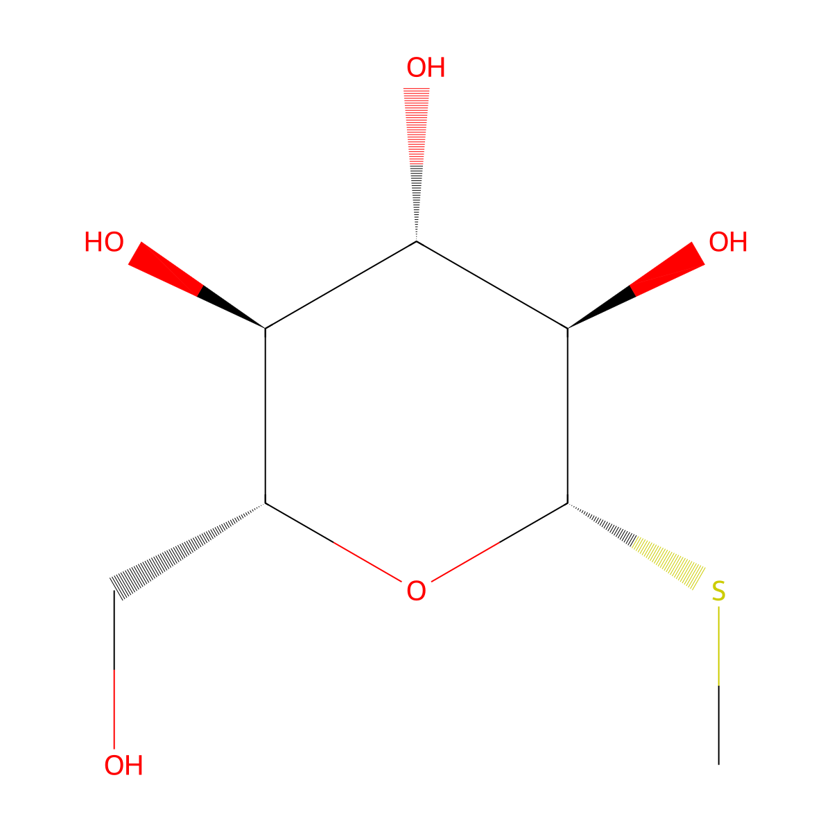 Methyl-beta-D-thioglucopyranoside molecular structure, CAS 30760-09-9