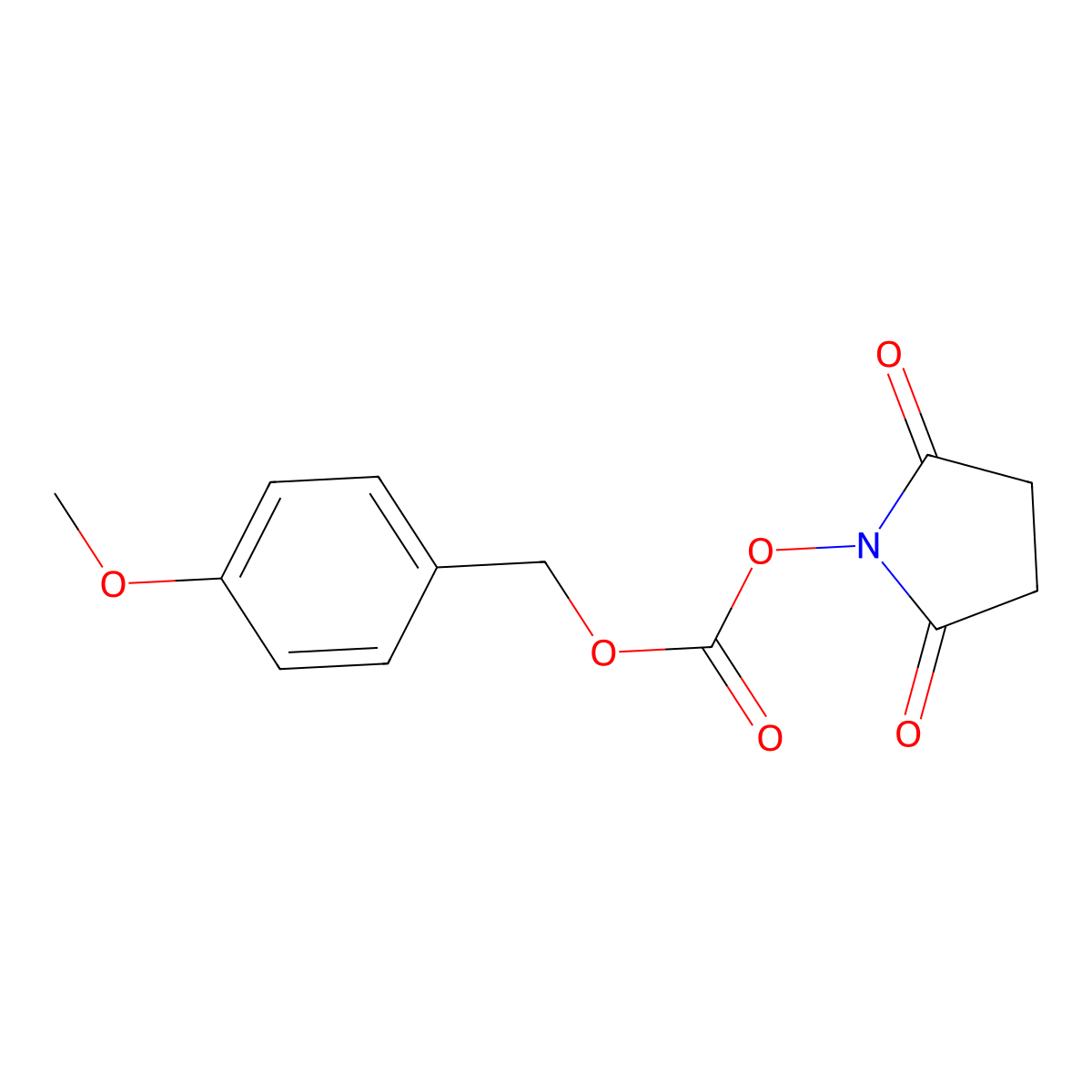 1-({[(4-Methoxyphenyl)methoxy]carbonyl}oxy)pyrrolidine-2,5-dione molecular structure, CAS 30761-97-8
