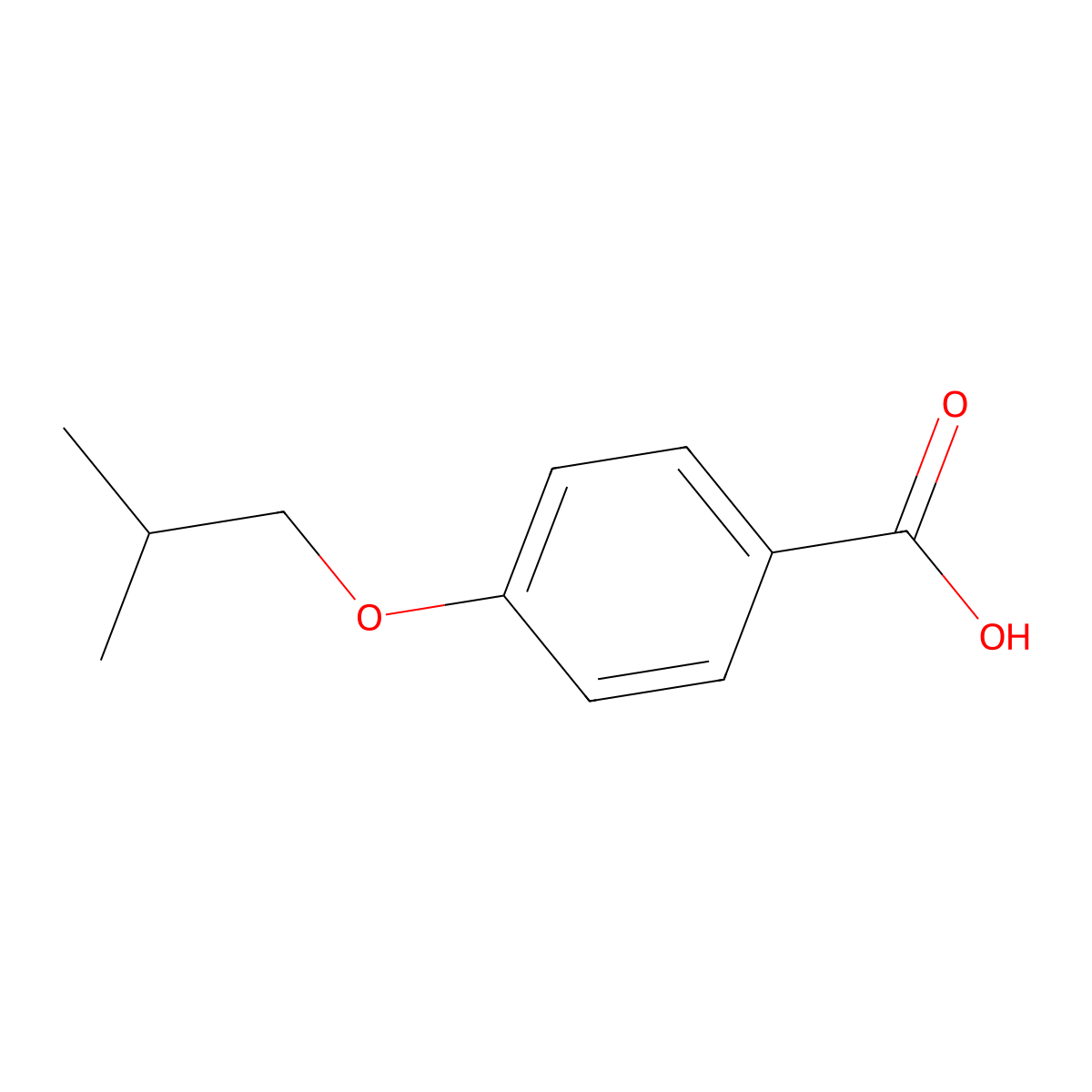 4-(2-Methylpropoxy)benzoic acid molecular structure, CAS 30762-00-6