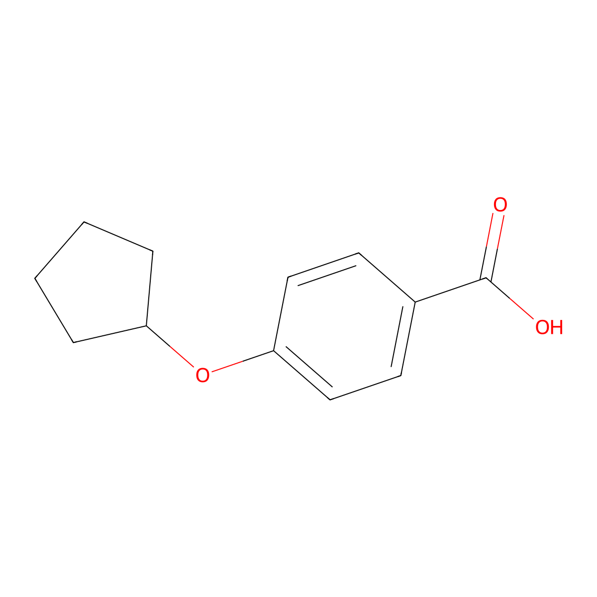 4-(Cyclopentyloxy)benzoic acid molecular structure, CAS 30762-02-8