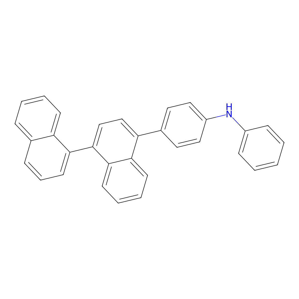 4-([1,1'-Binaphthalen]-4-YL)-N-phenylaniline molecular structure, CAS 3076238-86-0