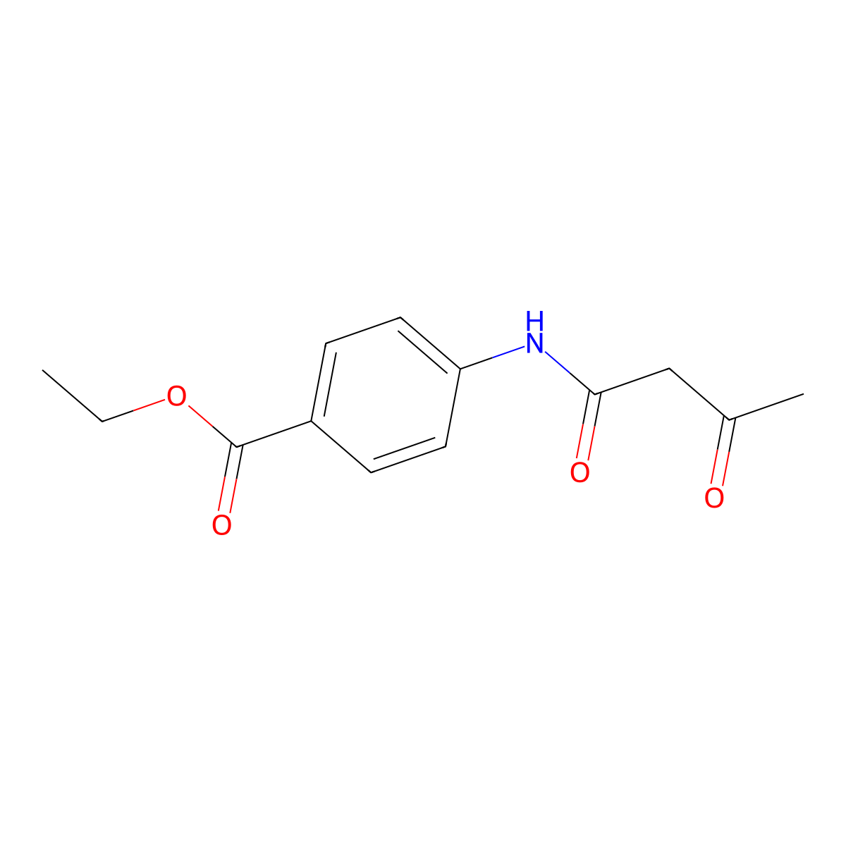 Ethyl 4-(3-oxobutanamido)benzoate molecular structure, CAS 30764-23-9