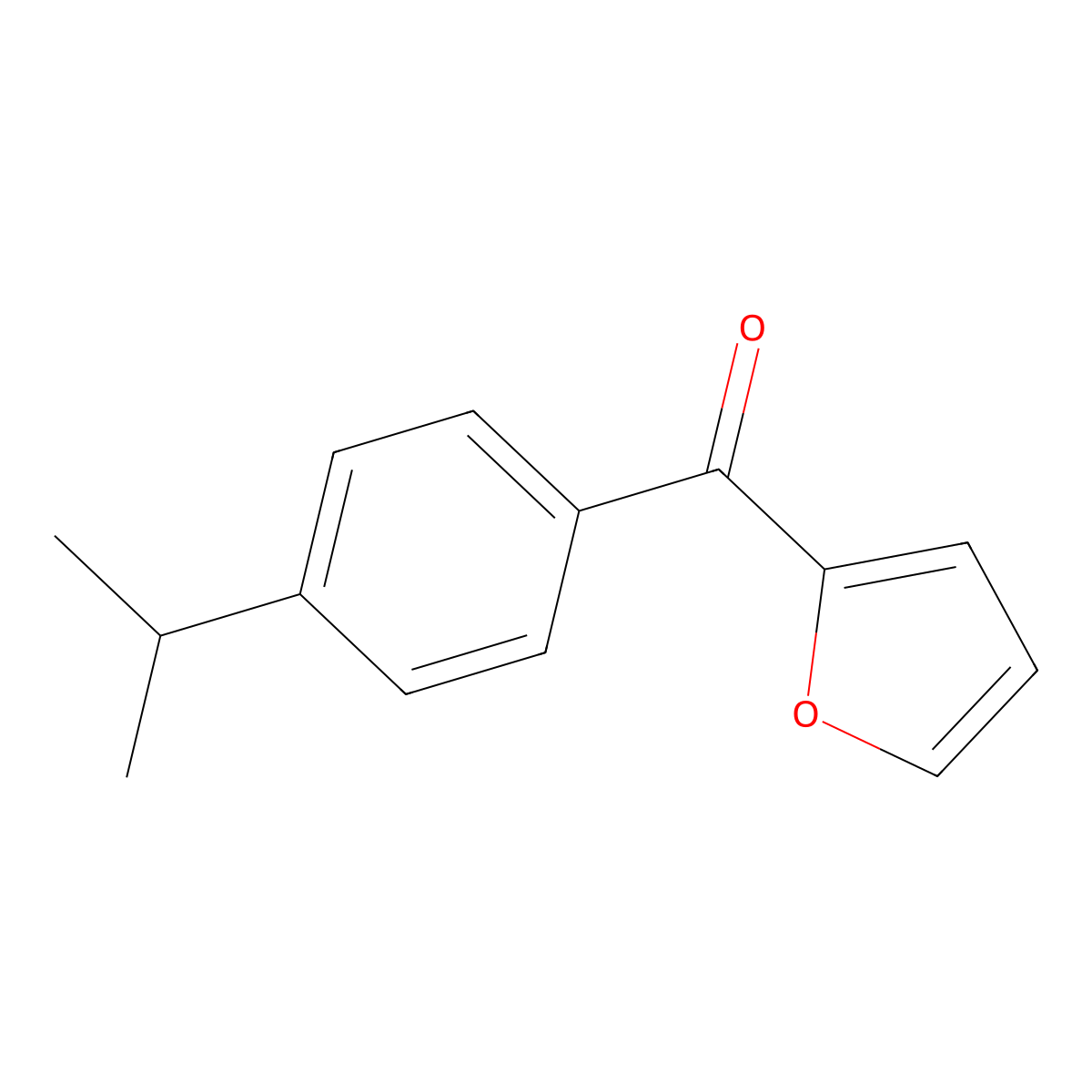 2-Furanyl(4-(1-methylethyl)phenyl)methanone molecular structure, CAS 30764-60-4