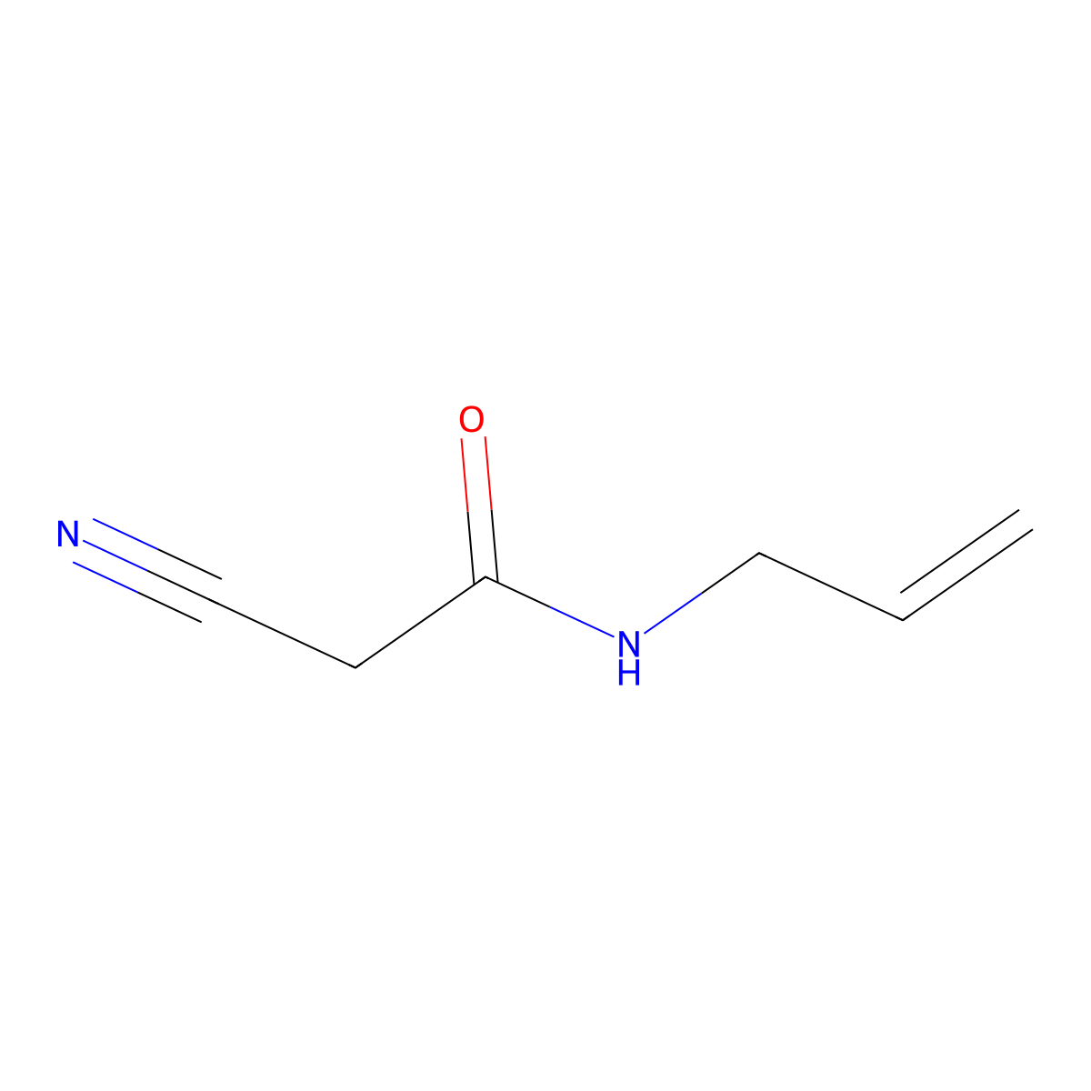 2-cyano-N-(prop-2-en-1-yl)acetamide molecular structure, CAS 30764-67-1