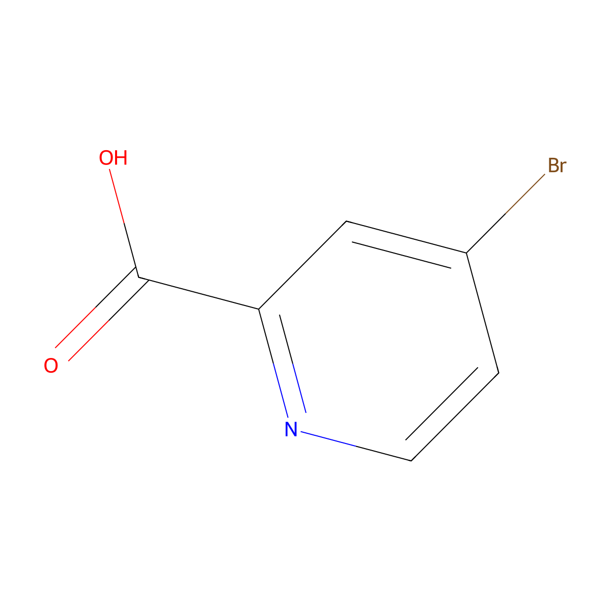 4-Bromopyridine-2-carboxylic acid molecular structure, CAS 30766-03-1