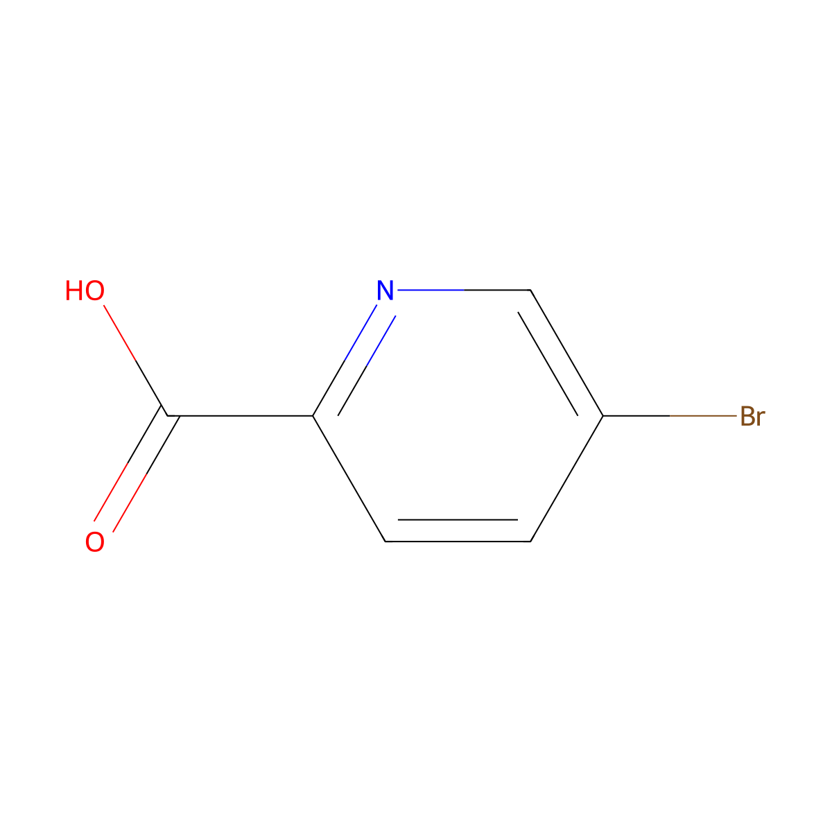 5-Bromopyridine-2-carboxylic acid molecular structure, CAS 30766-11-1